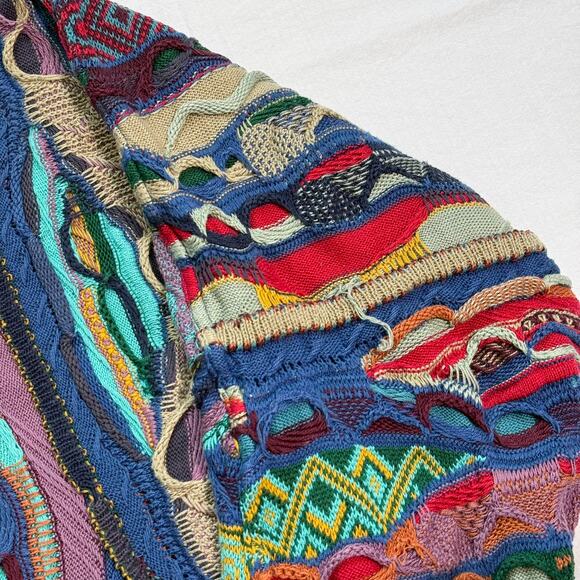 Vintage 80's Coogi 3D Knit Textured Sweater - L - Picture 5 of 7